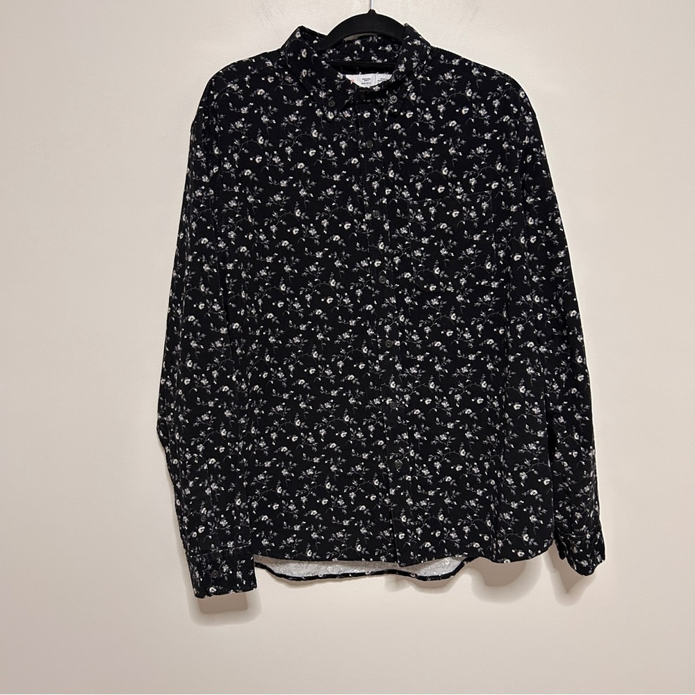 Old Navy Women’s XL Everyday Button Down Shirt Relaxed Fit Ditsy Floral New Flaw